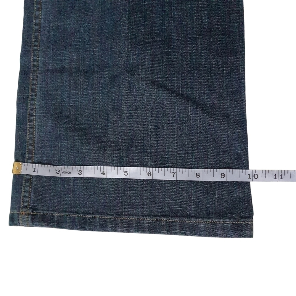 Jones New York Sport Premium Denim Flare Jeans Blue Black Wash Size 14 - Picture 13 of 14
